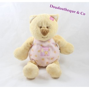 Doudou Katze AMTOYS meine Favoriten Rosa Beige Küken 28 cm