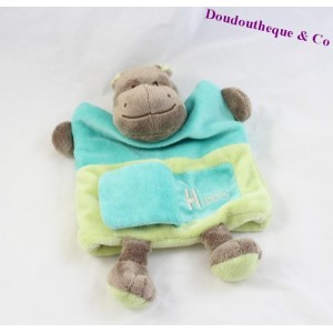 Doudou Hippopotame BABY NAT marionnette alphabet BN909