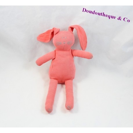 Doudou lapin PETIT BATEAU collection Milleraies bleu et blanc Doudou lapin PETIT BATEAU collection Milleraies bleu et blanc