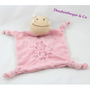 Doudou Gericht Hippo JJA Rosa Mond Sterne Sonne 4 Knoten 25 cm