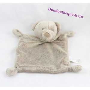 Doudou flat bear SIMBA TOYS BENELUX beige embroidered eyes 23 cm