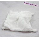 Doudou plat ours SIMBA TOYS blanc foulard marron 24 cm