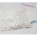 DouDou orso piatto neonati di Elysea viola bianchi tessuti floreali quadrati 27 cm