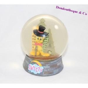 Boule à neige Titi Looney Tunes Tweety snow globe Tour Eiffel 14 cm