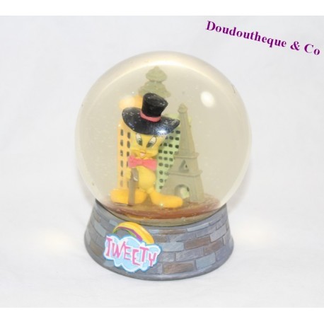 Boule à neige Titi Looney Tunes Tweety snow globe Tour Eiffel 14 cm