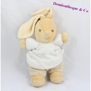 Doudou Ours Kaloo patchwork sable gris marron 20 cm