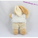 Doudou Ours Kaloo patchwork sable gris marron 20 cm