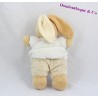 Doudou Ours Kaloo patchwork sable gris marron 20 cm