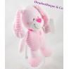 Peluche doudou Lapin rose coccinelle Nicotoy