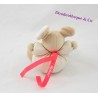 Mini ratón suave KALOO Invierno Follies beige rosa neón 13 cm