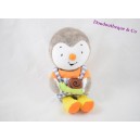 Peluche doudou T'choupi JEMINI escargot dans les mains salopette 19 cm