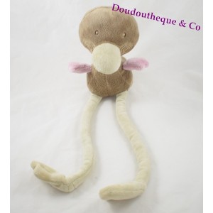 Peluche doudou Canard CADET ROUSSELLE gris 45 cm