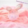 Doudou plat ane, cheval TEX BABY rose 19x19cm