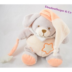 Doudou Chien luminiscent BABY NAT' orange étoile 20 cm