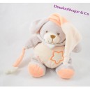 Doudou Chien luminiscent BABY NAT' orange étoile 20 cm