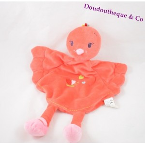 Doudou flacher Vogel NICOTOY Schmetterlingsherz 35 cm