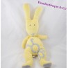 Plush rabbit OBAIBI yellow and gray 