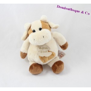 Kuscheltier Kuh STORY OF A BEAR beige braun 15 cm