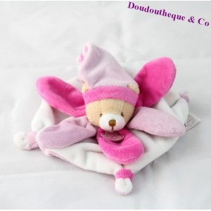 Mini piatto morbido orso DOUDOU e COMPAGNIE Collector petalo di rosa DC2790 16 cm