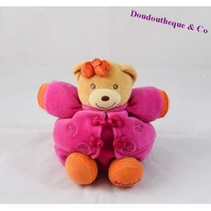 Doudou musical ours KALOO et son bébé signe chinois rose 18 cm