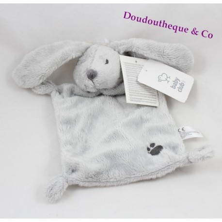 Doudou plat Lapin NICOTOY empreinte beige clair marron 20 cm Doudou plat Lapin NICOTOY empreinte beige clair marron 20 cm