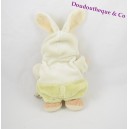 Doudou Bär NICOTOY verkleidet als grünes Kaninchen Kaninchen bestickt 20 cm