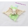 Mini baby comforter flat dog boy DOUDOU ET COMPAGNIE green