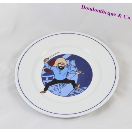 Assiette à dessert Capitaine Haddock TABLES & COULEURS Tintin 19 cm Assiette à dessert Capitaine Haddock TABLES & COULEURS Tintin 19 cm