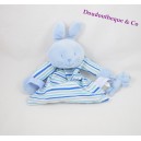 Doudou lapin bleu PREMAMAN bruit papier grelot bébé ours