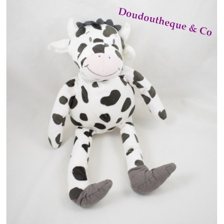 Peluche doudou Vache IKEA blanche tâche noire 36 cm