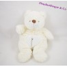 Peluche doudou Ours BABY NAT croix blanc 25 cm