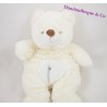 Peluche doudou Ours BABY NAT croix blanc 25 cm