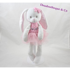 Doudou Kaninchen TEX rosa Tutu star Carrefour 33 cm