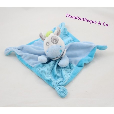 Doudou flachen Pferd Esel Worte Kinder blauen Erbse Auge Leclerc 23 cm