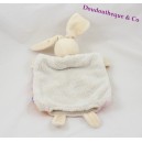 Doudou plat marionnette Lapin KALOO vert motif tortue 