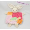 Doudou plat marionnette Lapin KALOO vert motif tortue 