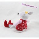 Plush mouse IKEA dress red arms striped crown yellow 28 cm