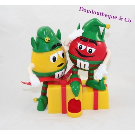 Distributeur M&M'S boule de neige M&M'S rouge et jaune noel 20 cm Distributeur M&M'S boule de neige M&M'S rouge et jaune noel 20 cm