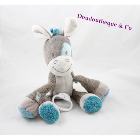 Doudou plat Chien NATTOU bleu orange rouge voiture noeuds Doudou plat Chien NATTOU bleu orange rouge voiture noeuds