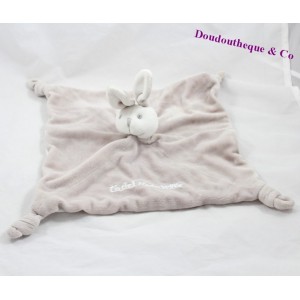 Doudou plat lapin CADET ROUSSELLE gris / beige