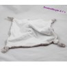 Doudou plat lapin CADET ROUSSELLE gris et blanc