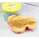 Doudou plat poupée Katherine Roumanoff fleur rose et jaune Dim Dam Doum Moulin Roty