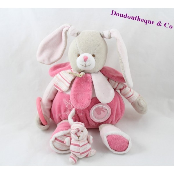 Doudou et Compagnie Star Pink Bunny Plush with Doudou Blanket