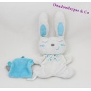 Double-faced comforter rabbit NICOTOY blue white handkerchief 