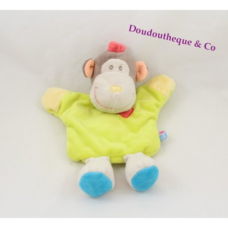 Caramella di DouDou marionetta scimmia canna verde anice giallo 24 cm
