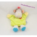 Caramelo de Doudou marioneta mono caña verde anís amarilla 24 cm