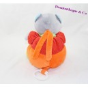 Gatto giocattolo peluche musicale PAROLE PER BAMBINI rosso arancio 23 cm