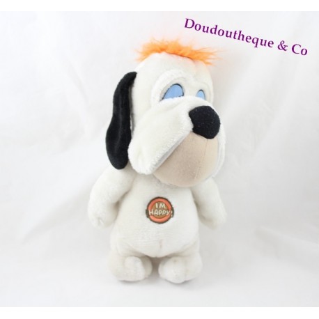 Ausgestopfter weißer hängender Hund Ich bin glücklich! 25 cm Ausgestopfter weißer hängender Hund Ich bin glücklich! 25 cm