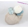 Peluche escargot DIMPEL beige bleu 18 cm