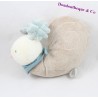Peluche escargot DIMPEL beige bleu 18 cm